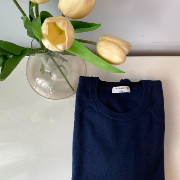 ARITZIA Babaon Crew Sweater - Dark Blue - SMALL - Picture 9 of 9